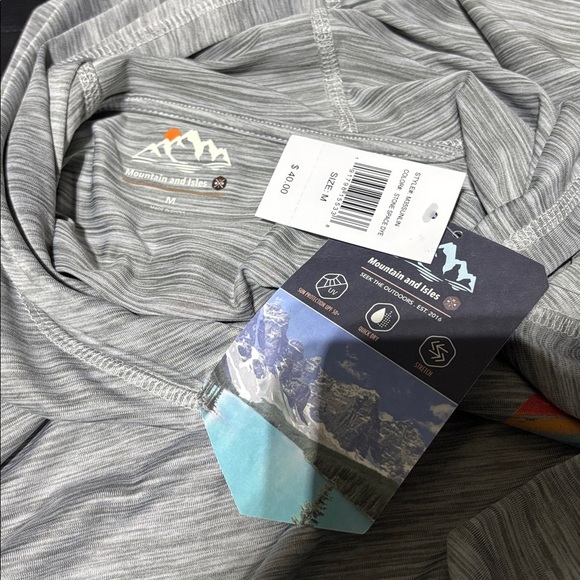 Mountain and Isles Hoodie,pull over,UPF 50 Sun protect,quick dry,stretch,sunrise - Picture 7 of 10